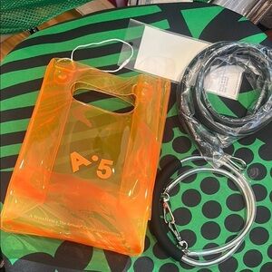 Nana-Nana x the arrivals A5 mini tote blaze Crossbody Bag double strap new